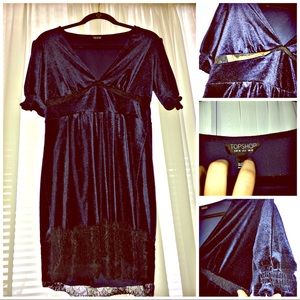 Top Shop Velvet Maxi Dress